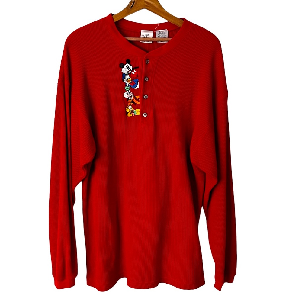 Vintage Disney Catalog Red Thermal Mickey Mouse Size Large